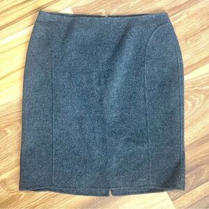 TALBOTS Women’s Soft Skirt Comfy Wool Pencil Skirt Gray 12P Business Herringbone